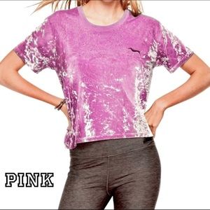 Victoria’s Secret PINK Crushed Velvet Tee (Sz Medium)